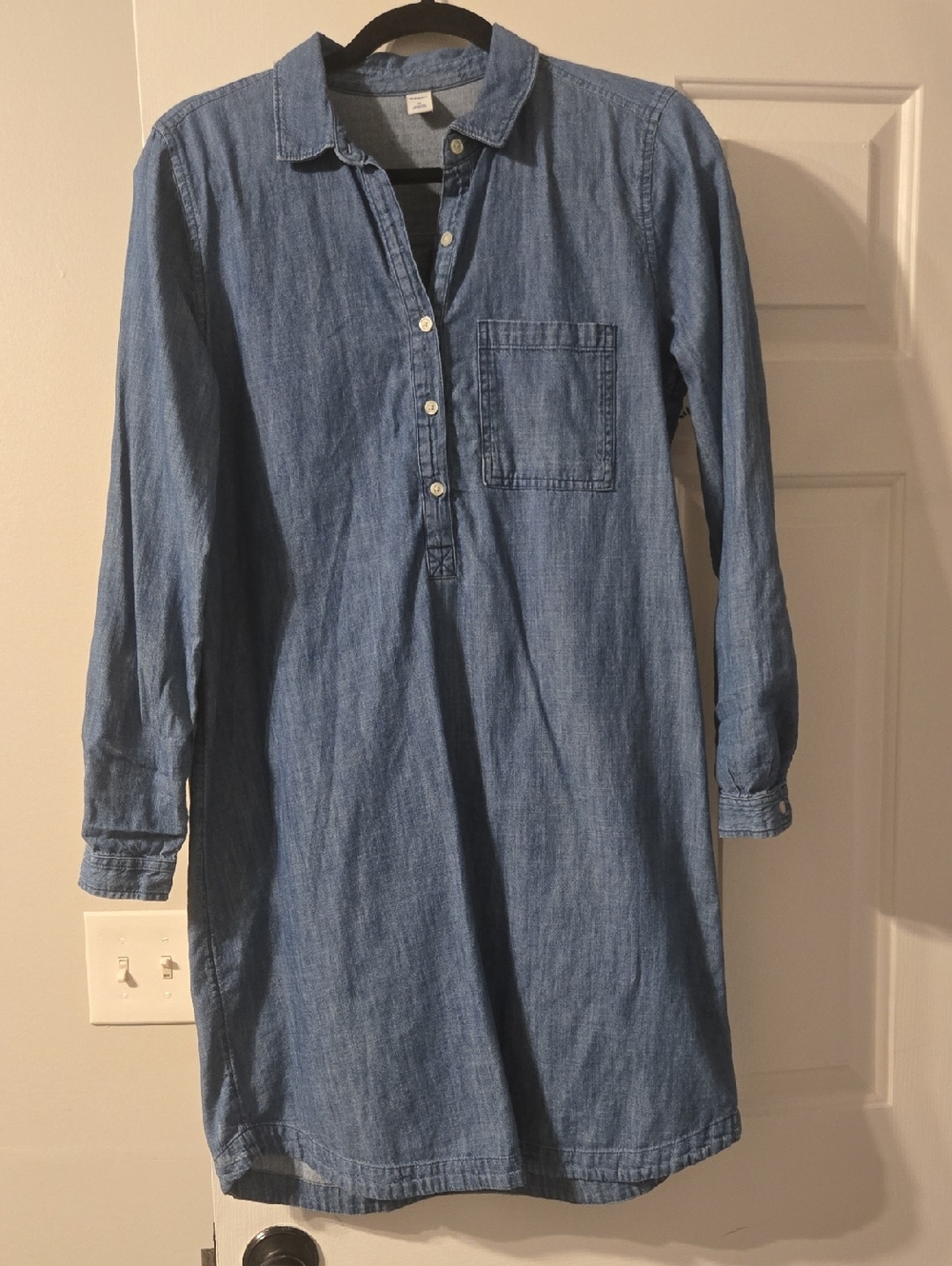 Old Navy Light Blue Denim Shirt Dress
